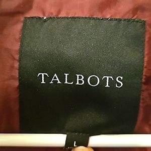 Talbots women's quilted L pink Vest